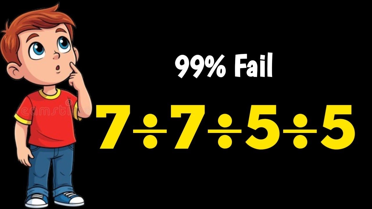 Only 1% People Can Solve This 😱 | 7 ÷ 7 ÷ 5 ÷ 5