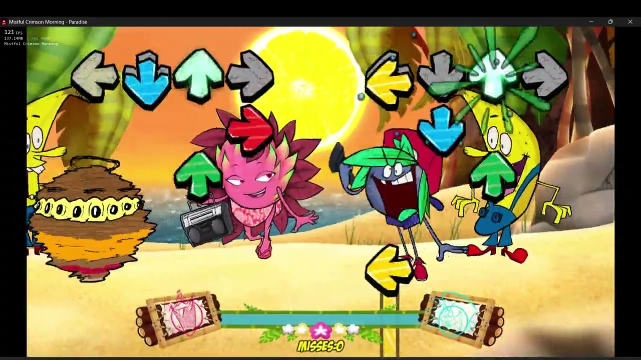 FNF Mistful Crimson Morning DEMO: Paradise (Vs Coconut Fred)