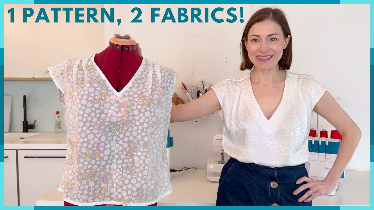 Весенние поделки! Бесплатный обзор выкройки блузки из денима от Atelier Scammit.