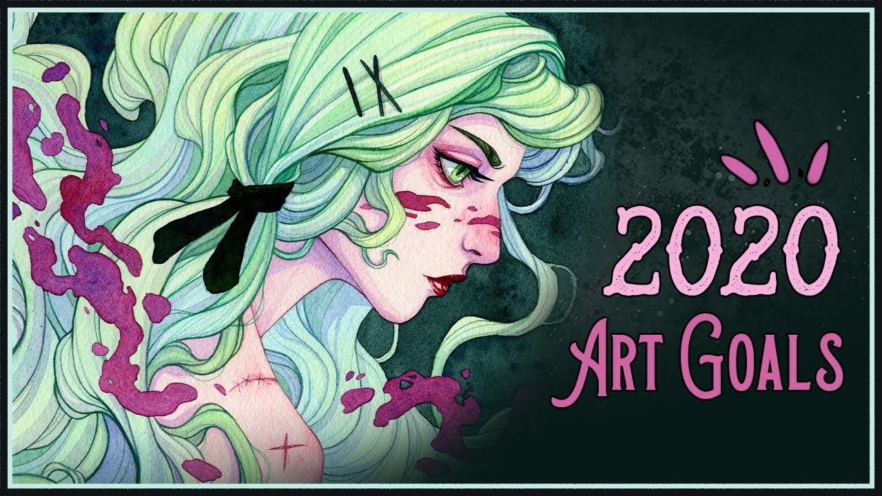 What are My 2020 Art Goals? ☾ Watercolor Painting Jade