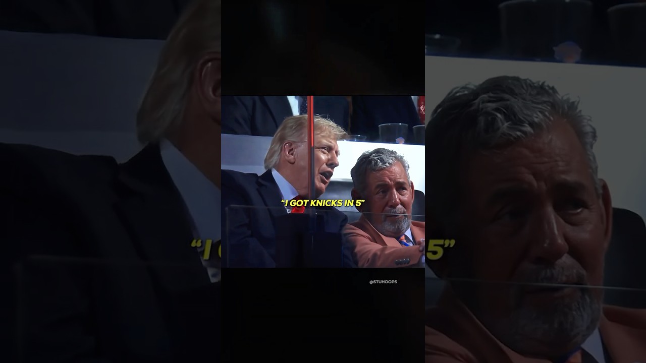 Trump watching Knicks & Spurs playing DIRTY 👀