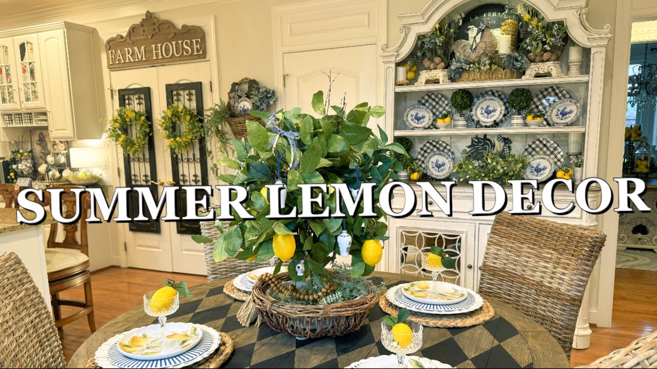 Lemon Topiary Summer French Country Decor 2025 #decoratewithme #diy #farmhouse #lemondecor