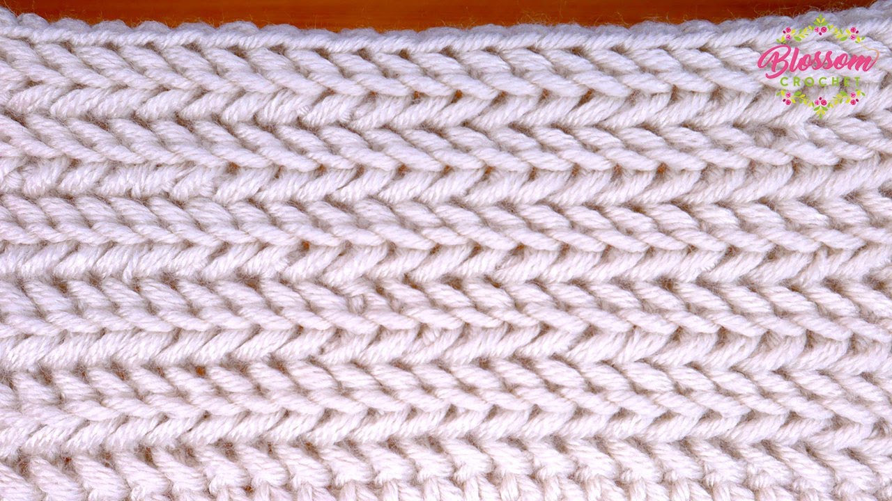 Crochet Herringbone Stitch (Double / single) 2 row repeat! 🤩🌸