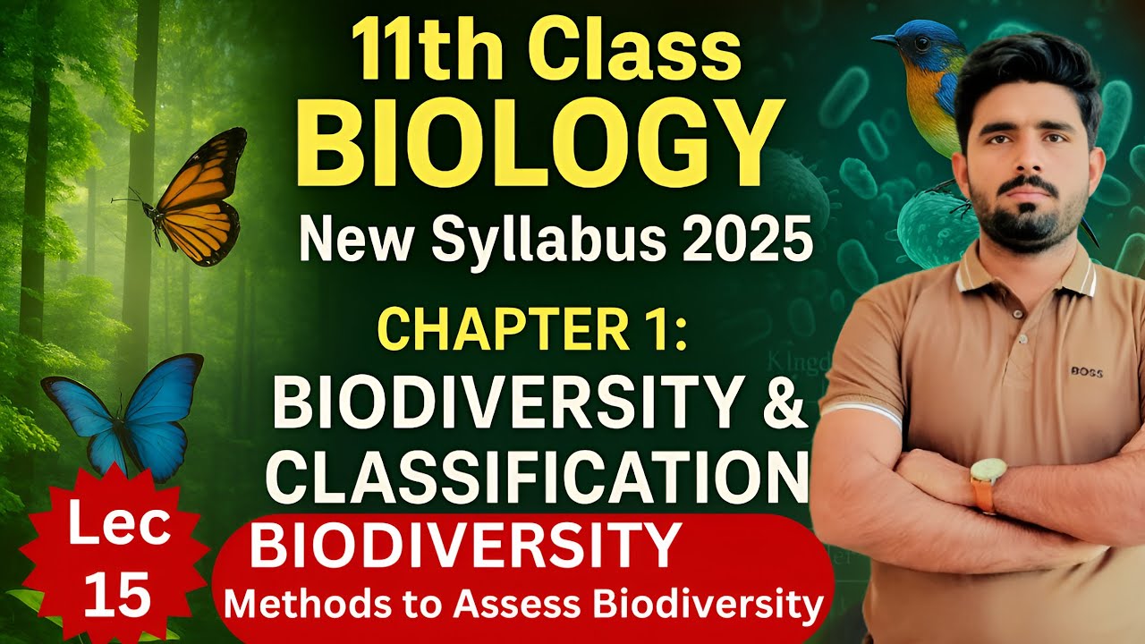 Biodiversity, Methods to Assess Biodiversity | 11th class biology new syllabus 2025 ch# 1 | Dr Saqi