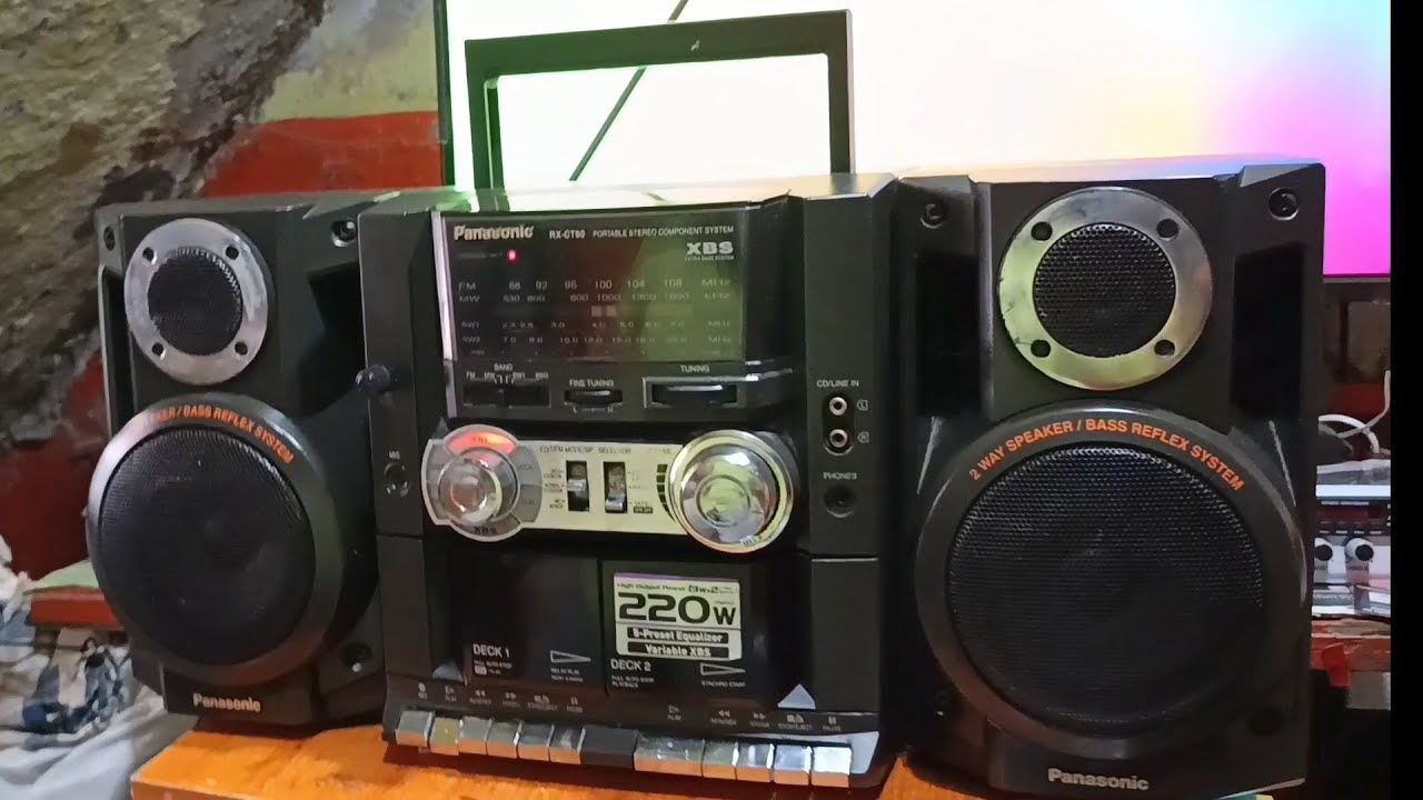 ( Sold ) 7288022810 Panasonic XBS RX-CT60 stereo system Tape Recorder working FM Radio working AUX 