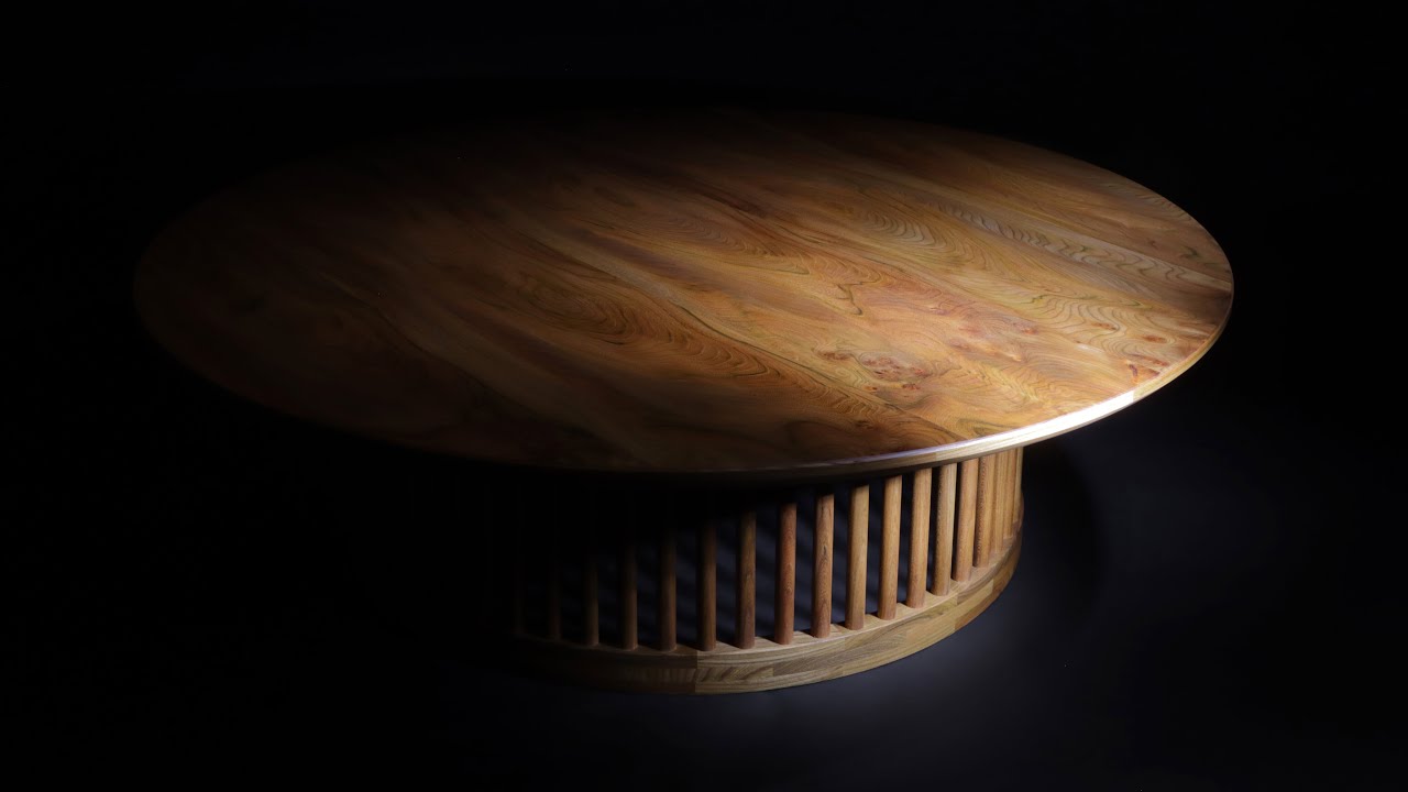 Making A Huge Bespoke Elm Coffee Table With Segment Base!