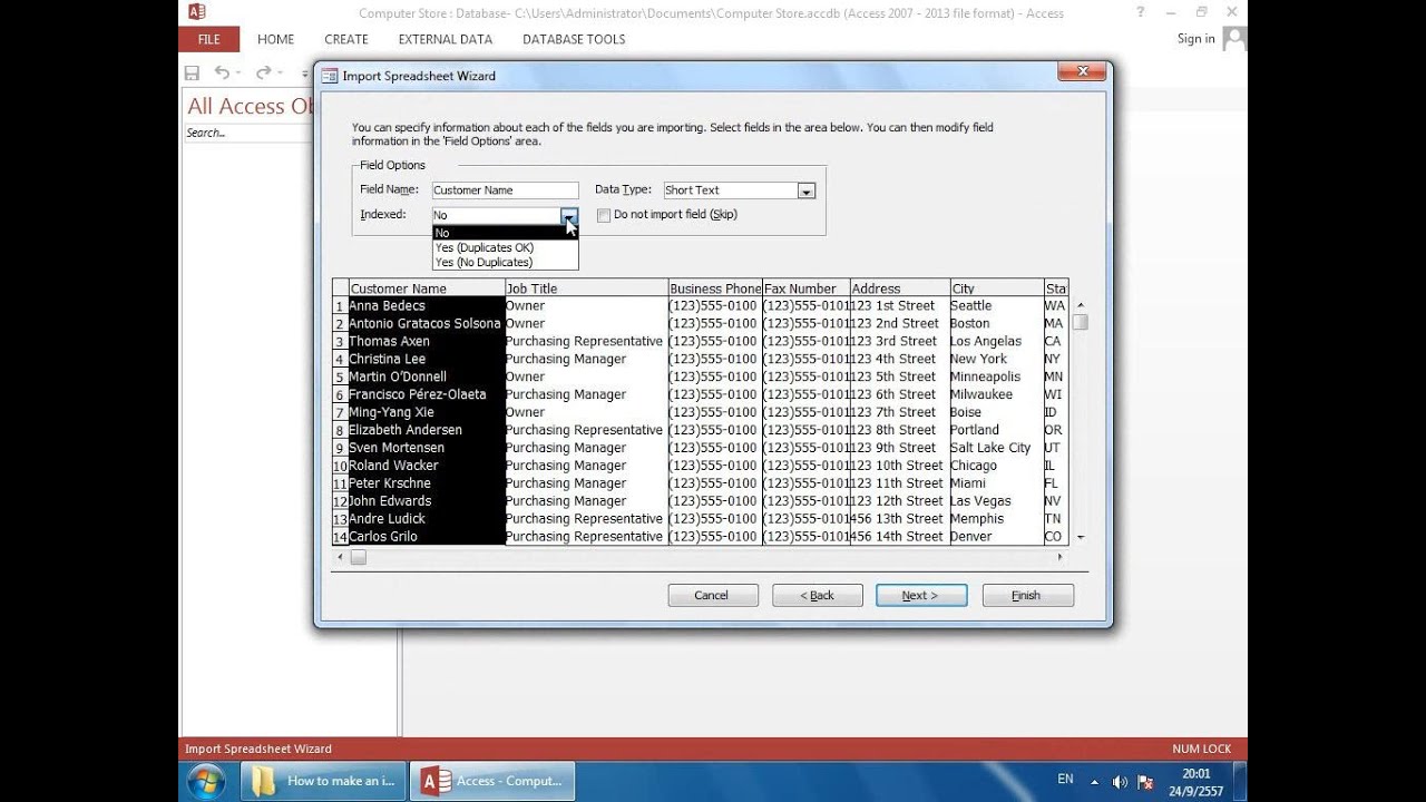 How to make an inventory database in MS Access (Part 1) - Import External Data and Create Tables