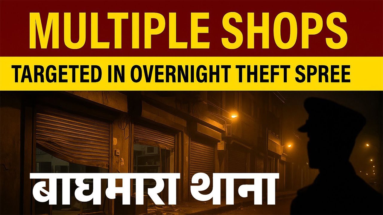 #BreakingNews: Baghmara Breaking News: एक ही रात में 3 दुकानों में चोरी, पुलिस जांच में जुटी