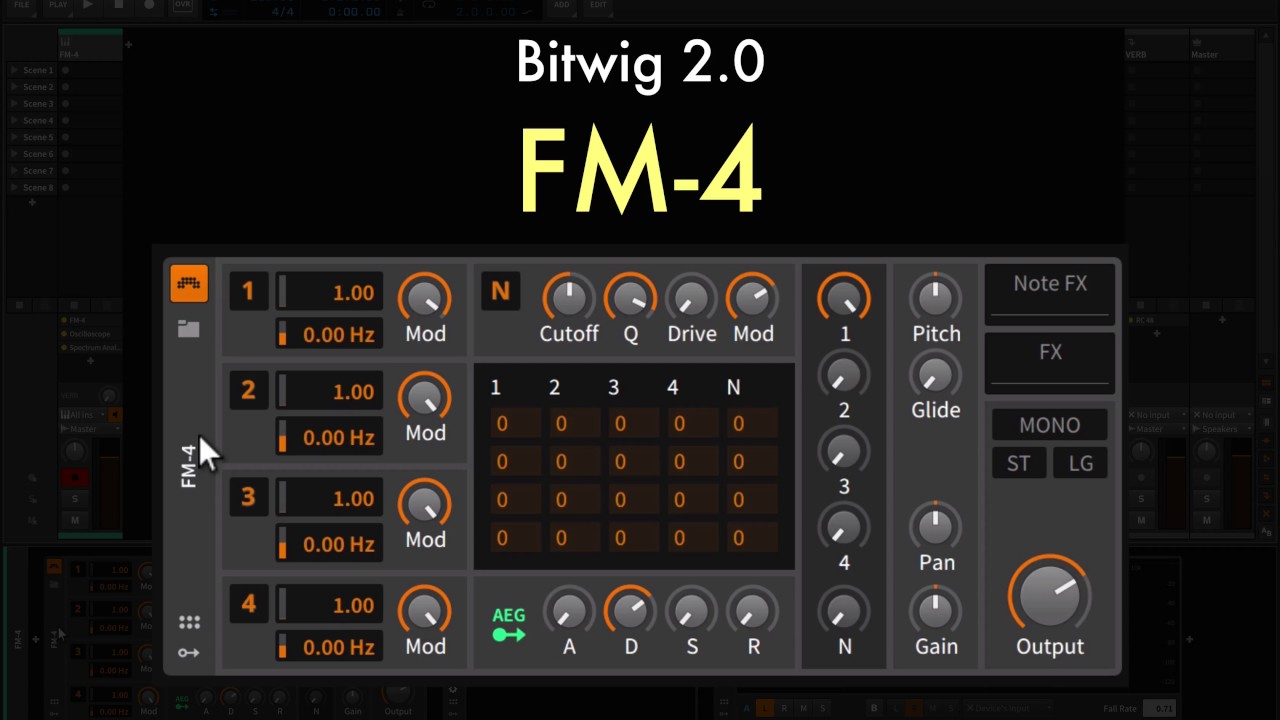 Bitwig 2.0 - FM-4 Overview