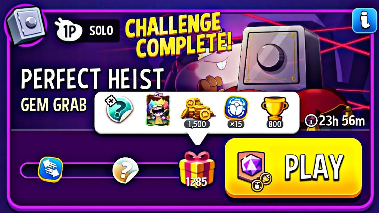 gem grab blow em up yellow🟡 5 points perfect heist solo challenge match masters gameplay.