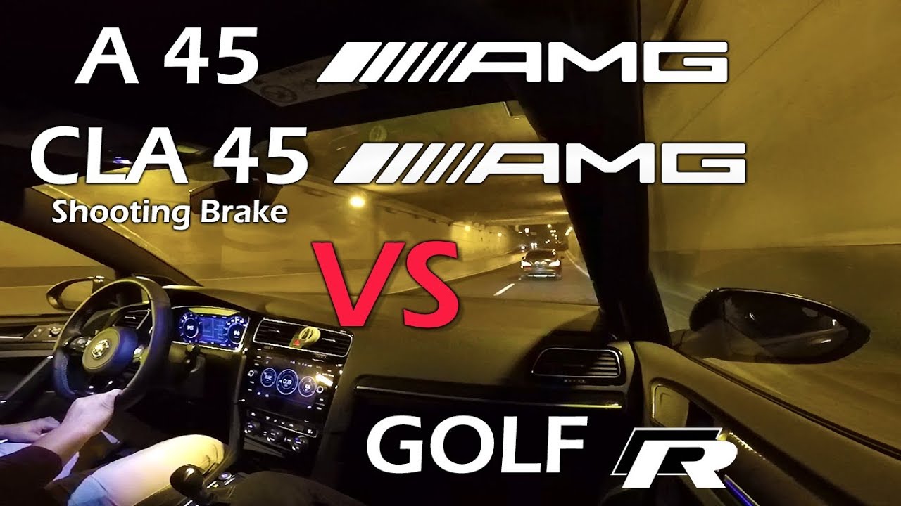 VW Golf R 🆚 Mercedes CLA 45 AMG 🆚 Mercedes A 45 AMG 🏁
