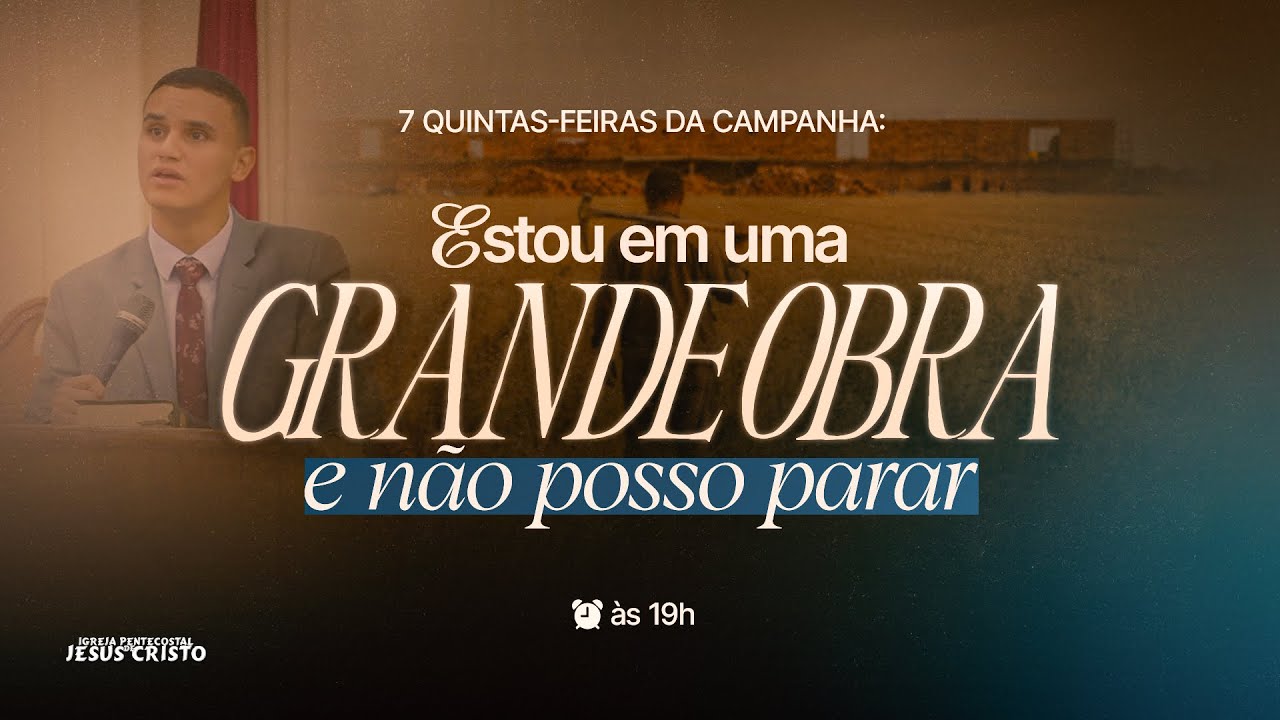 Culto Ao Vivo  | 29-01-2026 | ESTOU EM UMA GRANDE OBRA E NÃO POSSO PARAR | @IPJCOFICIAL