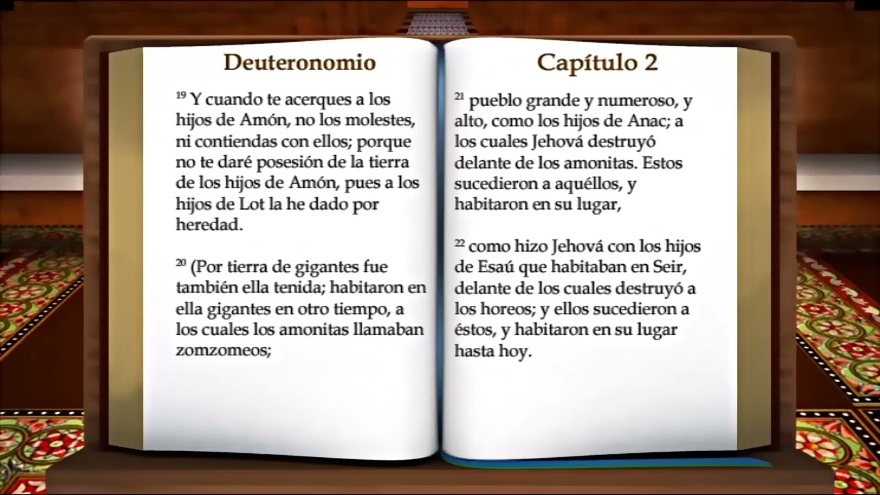 DEUTERONOMIO QUINTO LIBRO DE MOISÉS 'COMPLETO DE LA BIBLIA REINA VALERA  1960 ANTIGUO TESTAMENTO