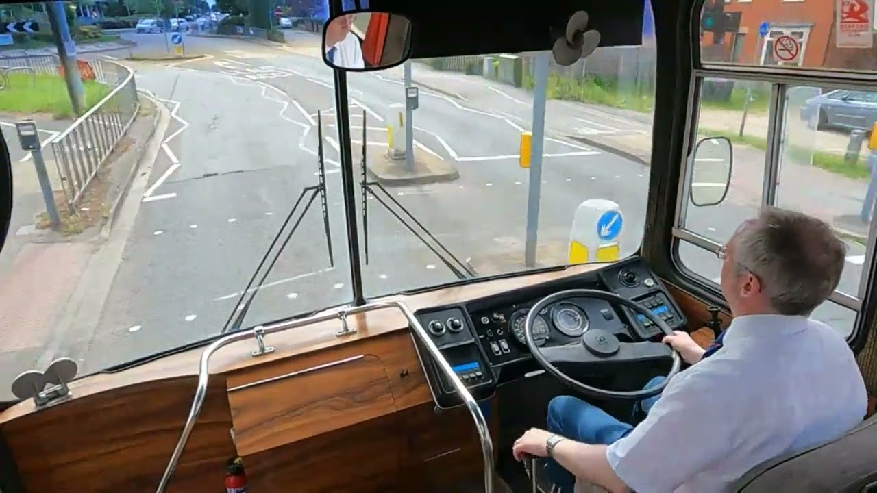 HFL14W, Ex-Kenzies Plaxton Supreme Bedford YMQ, on the AEC Gathering road run 28th May 2022