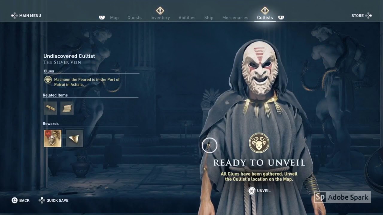 Местоположение улик культиста &mdash; Побережье мусорщиков в Ахайе &mdash; Assassin's Creed Odyssey