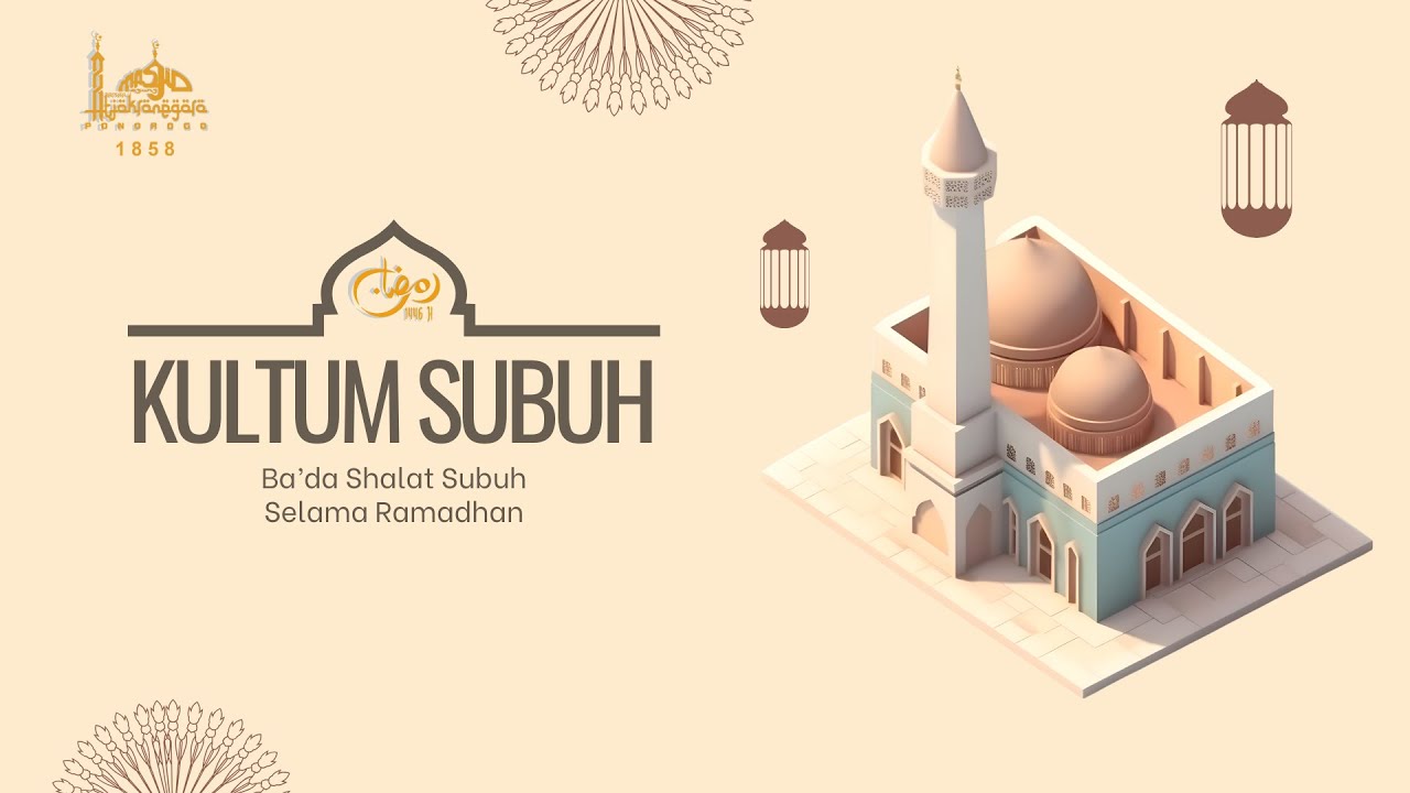 KULIAH SUBUH |  DR. H. SYARIFAN NURJAN M.A