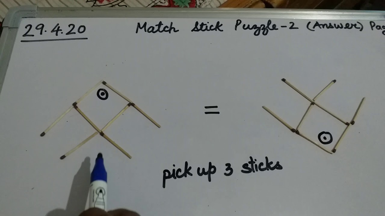 Mathemagic5 page 19, matchstick puzzle number 2 ,answer