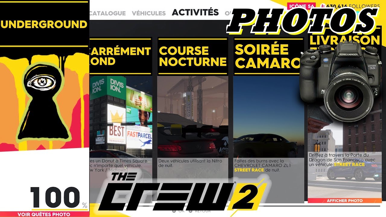 THE CREW 2: Toutes Les Photos UNDERGROUND - Localisation / Position