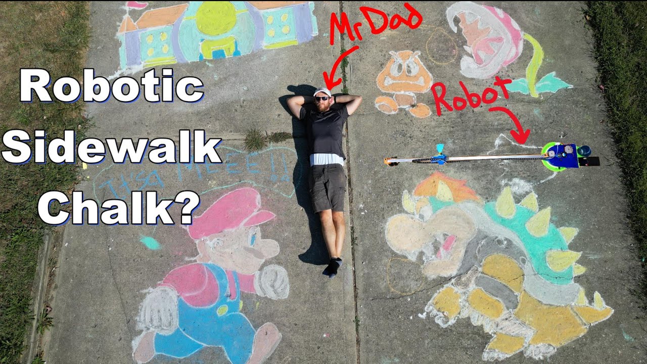 Sidewalk Chalk Robot Dominates Neighborhood
