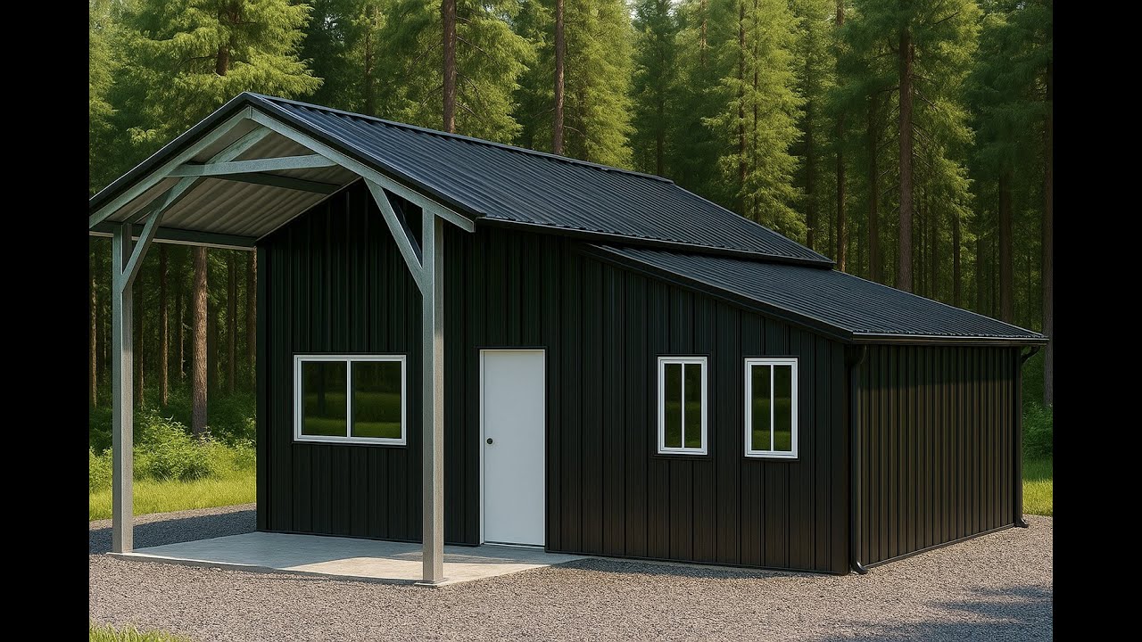 Build Your Dream Home: Exclusive 20x30 Gable Roof Cabin Kit [With Lean-To]