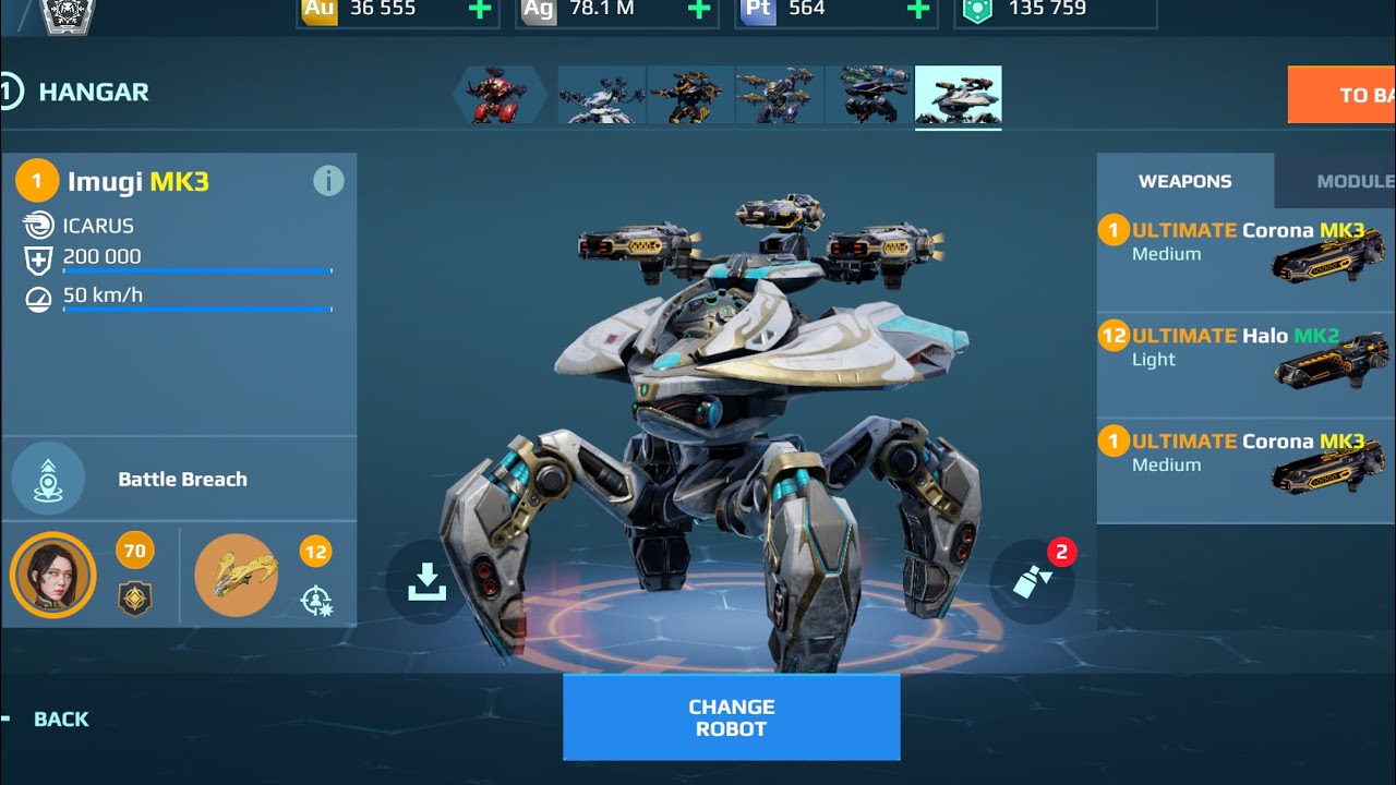 Imugi Halo Corona Kestrel Drone | War Robots Gameplay