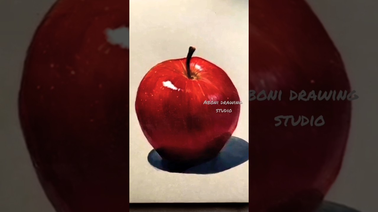 realistic acrylic painting Apple #acrylicpainting #apple #art