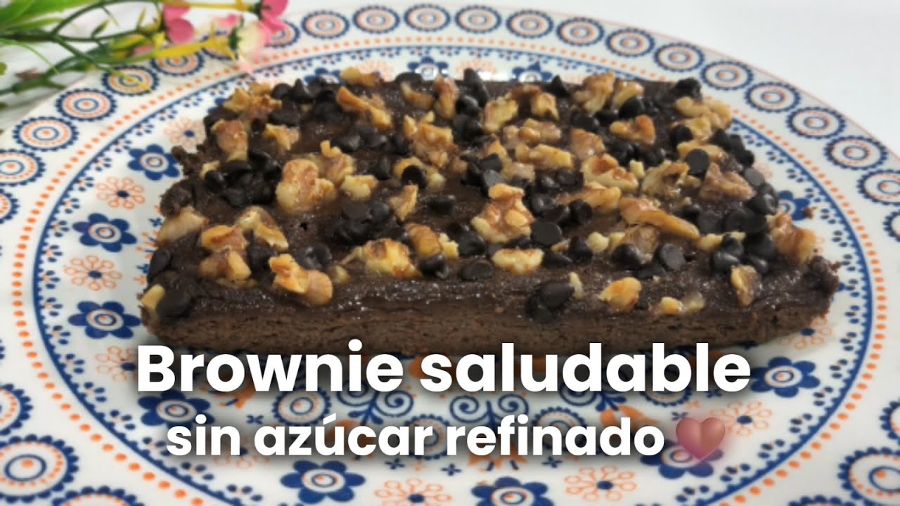 Brownie de Manzana SIN AZÚCAR | Jugoso, fácil y saludable 🍎🍫