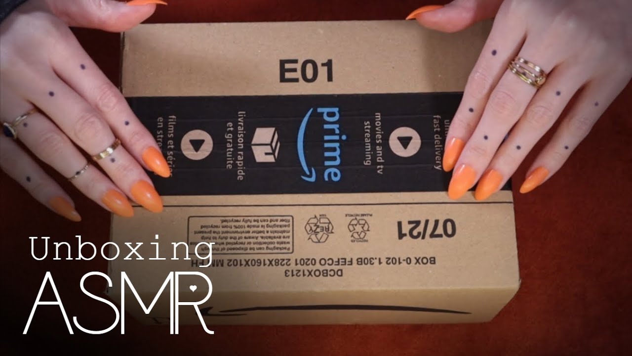 ASMR Amazon haul (🎧 soft spoken, tapping, sleepy cardboard sounds)