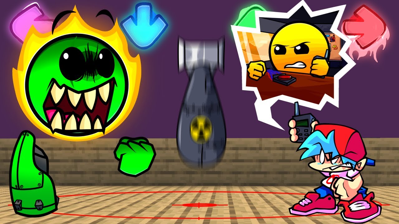LOBOTOMY GEOMETRY DASH | FNF Character Test | Gameplay VS My Playground