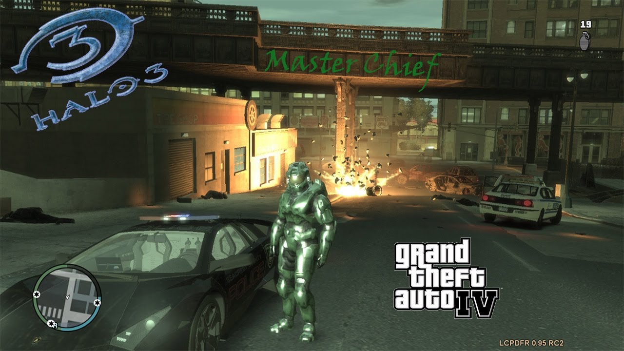 GTA IV LCPDFR Halo Master Chief Police Patrol - Saving Cortana From Criminals