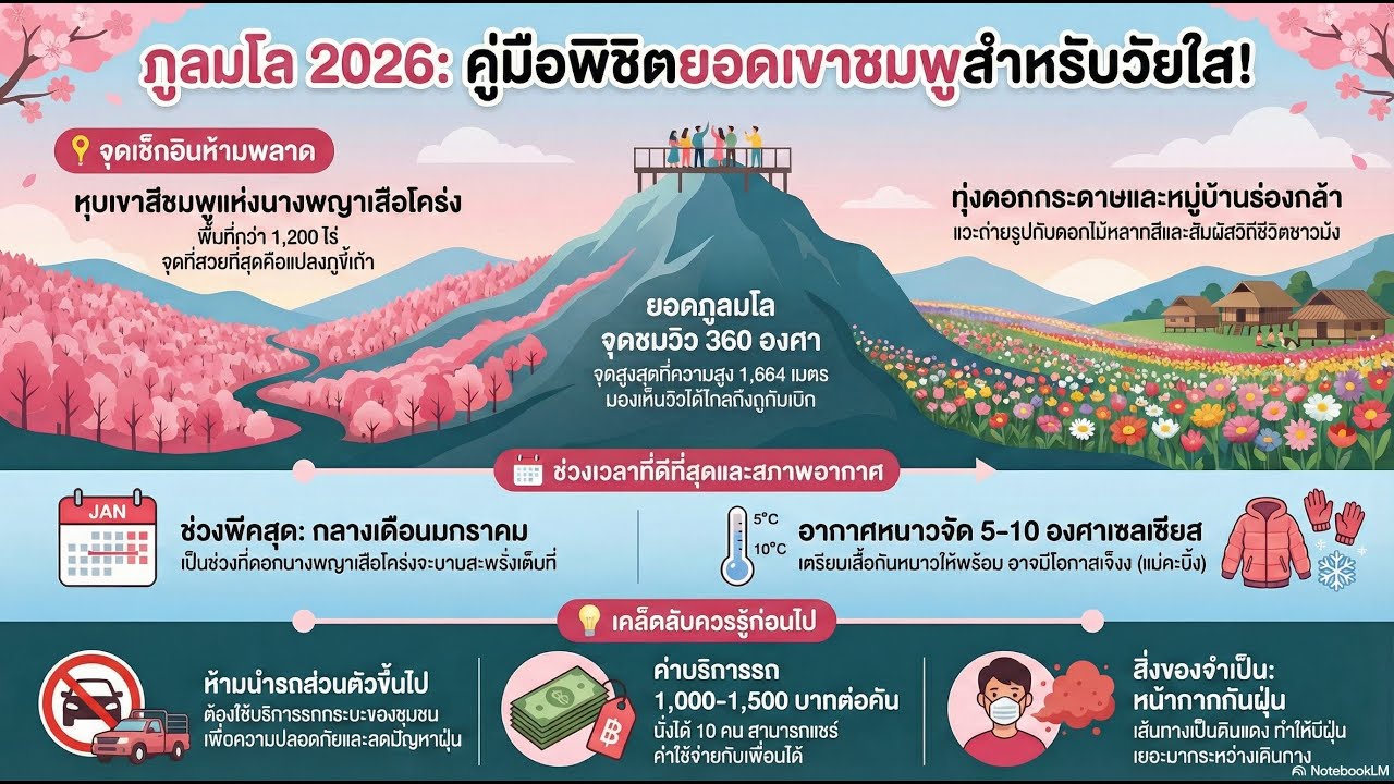 ภูลมโล 2026  คู่มือพิชิตยอดเขาชมพู