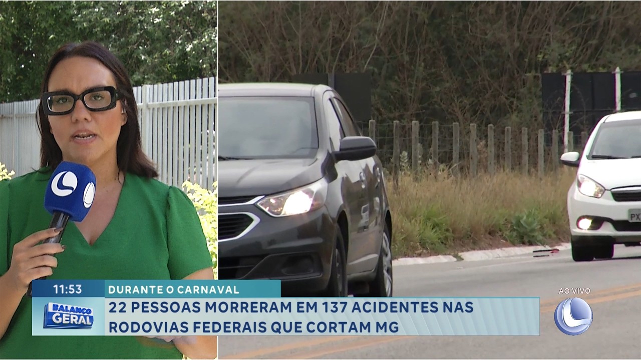 Carnaval nas rodovias: 22 morrem em 137 acidentes federais em MG.