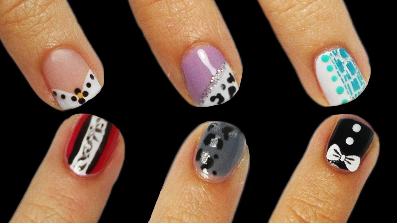 6 Nail Art Tutorial Facili UNGHIE CORTE