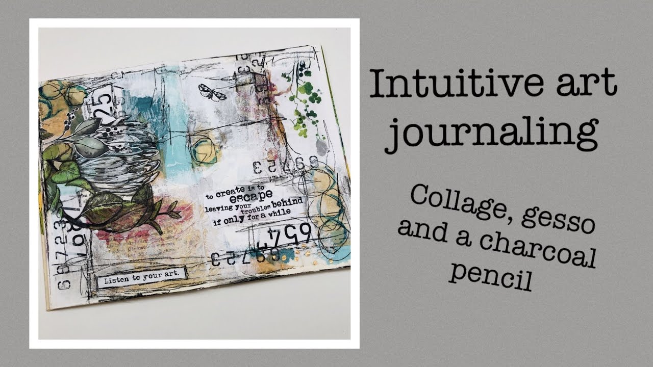 Intuitive art journaling - process video