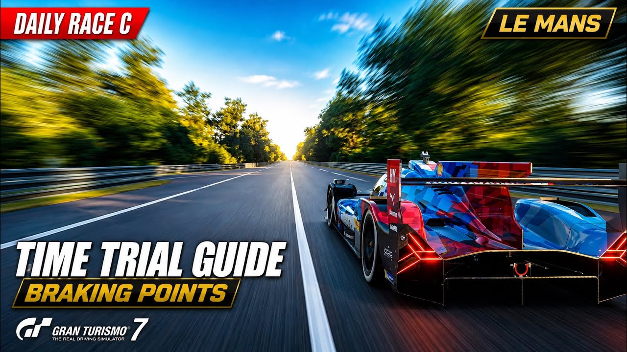 GT7 Time Trial Guide + Braking Points | Le Mans 24 Heures | Daily Race C #gt7 