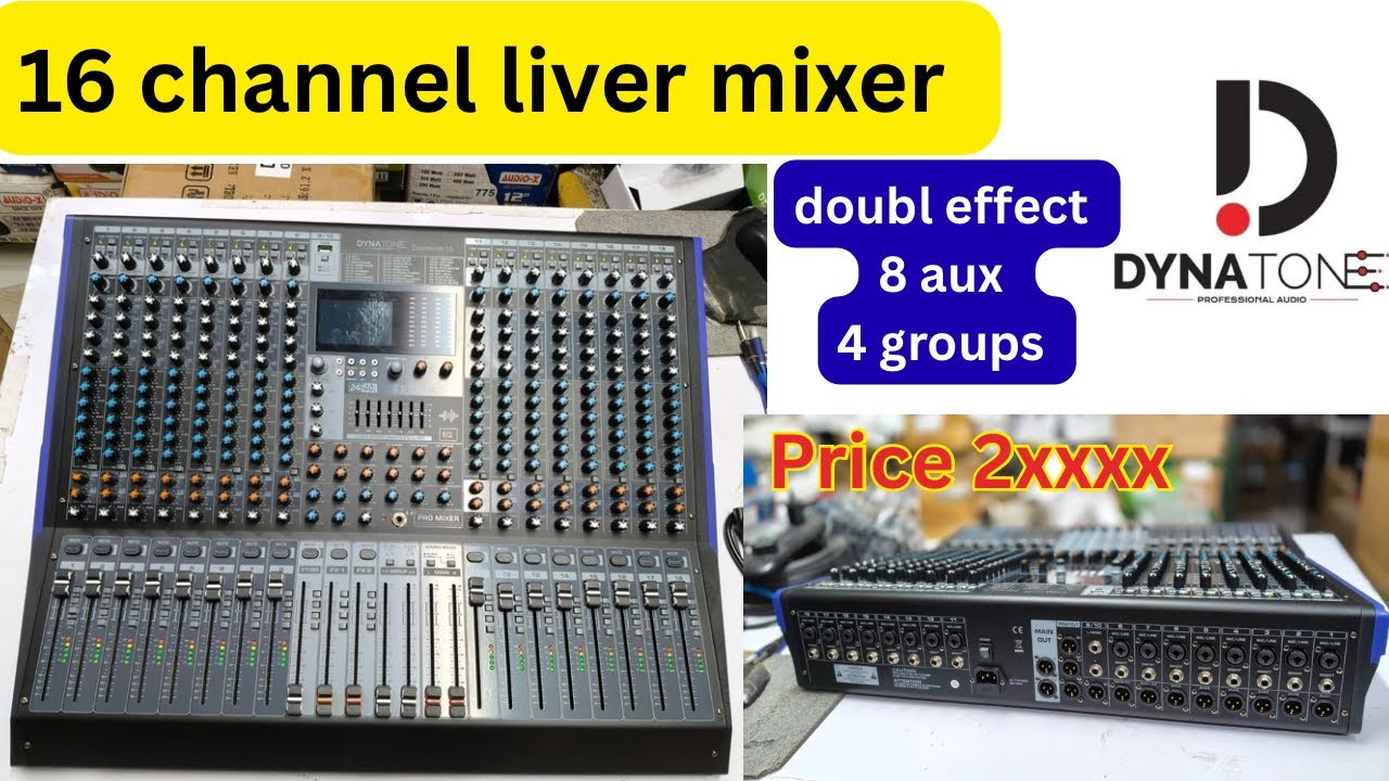 Dynatone mixer | 16 channel mixer | diamond 16 mixer | live mixer  | Double effect mixer