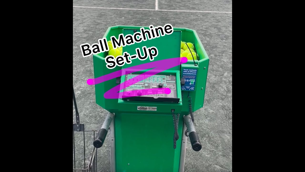 Playmate Tennis Ball Machine Set up