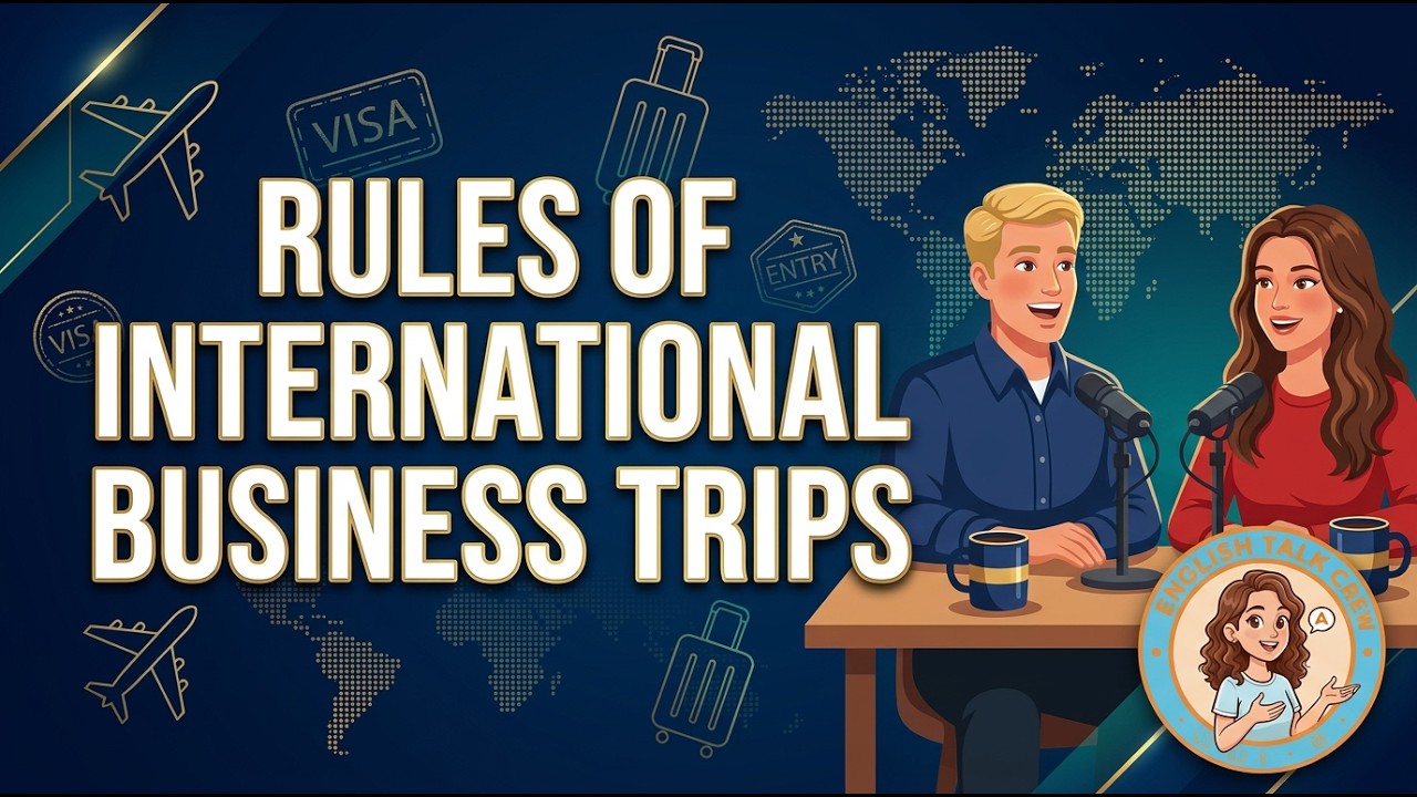 Daily English Conversation Podcast | HIDDEN UNWRITTEN RULES OF INTERNATIONAL BUSINESS TRIPS