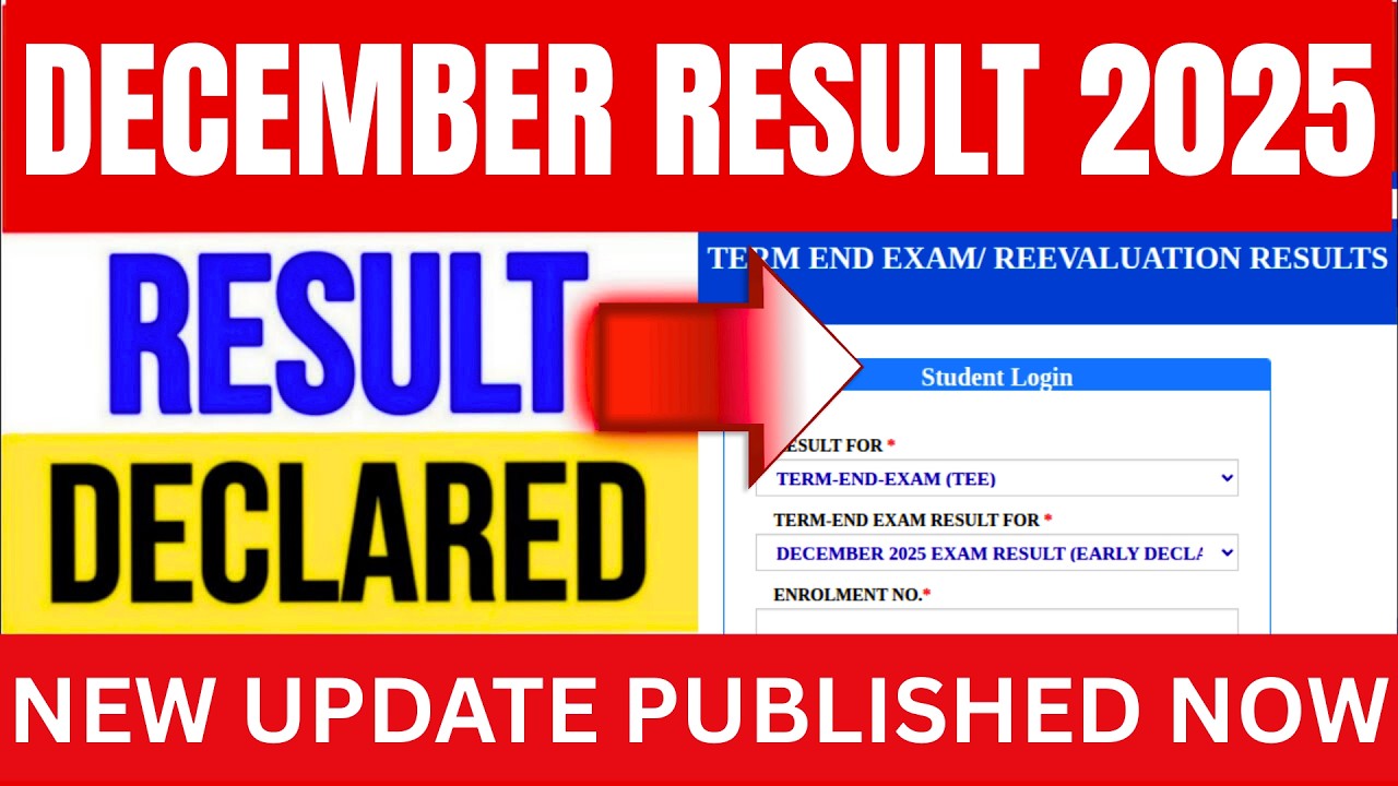 IGNOU Dec 2025 Exam Result Published Today | IGNOU Dec 2025 Result New Update | IGNOU Dec Result Out