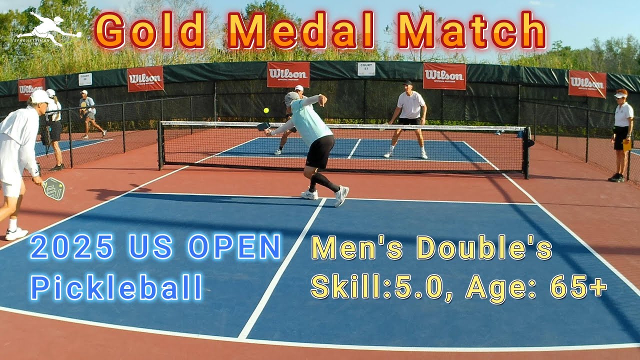 Men's Doubles Skill: 5.0, Age: 65+ Gold Medal Pickleball Match - US Open 2025