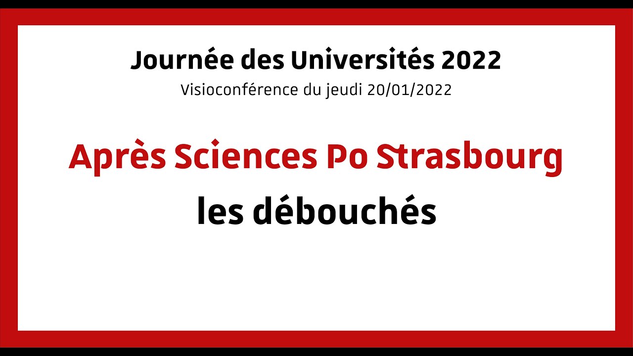 Après Sciences Po Strasbourg