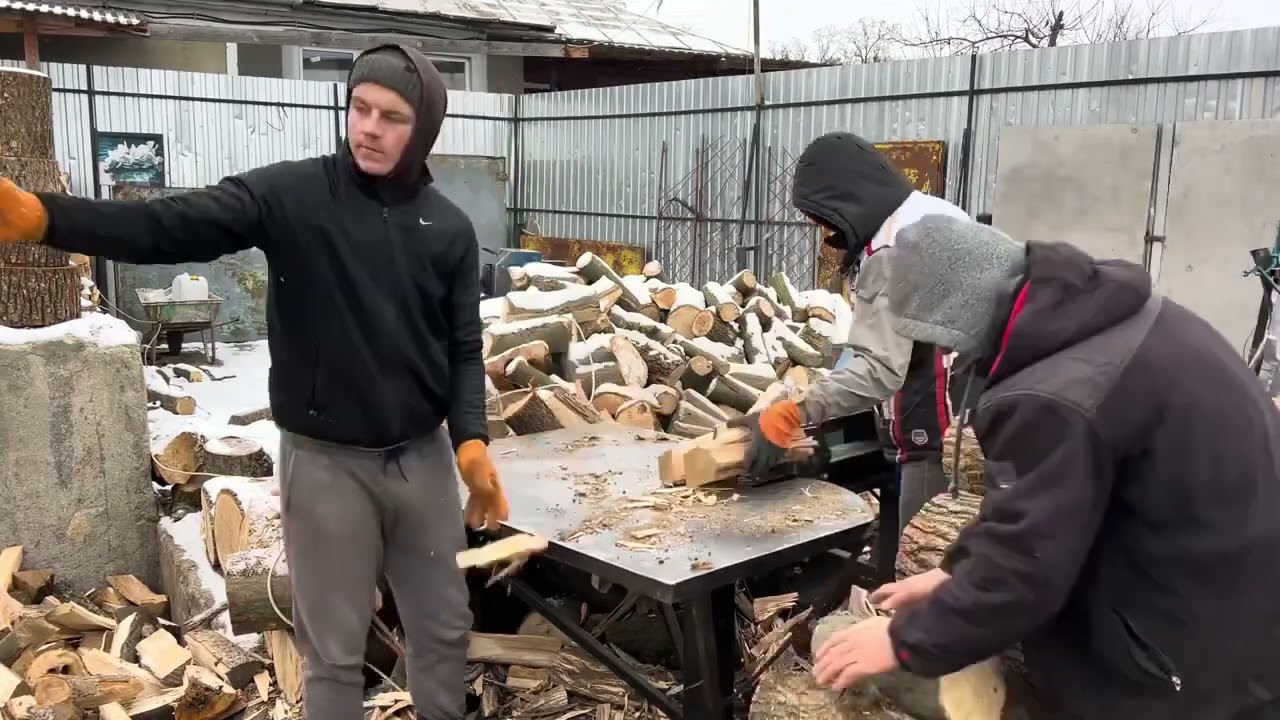 Relaxing Machine Work | Log Splitter ASMR