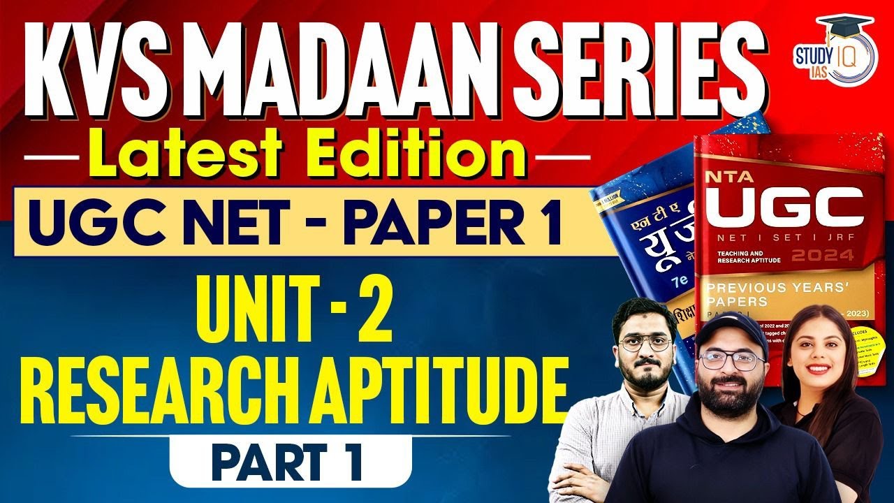 UGC NET 2024 | KVS Madaan Ugc Net | UGC NET Paper 1 | KVS Madaan Series | Research Aptitude | Part 1