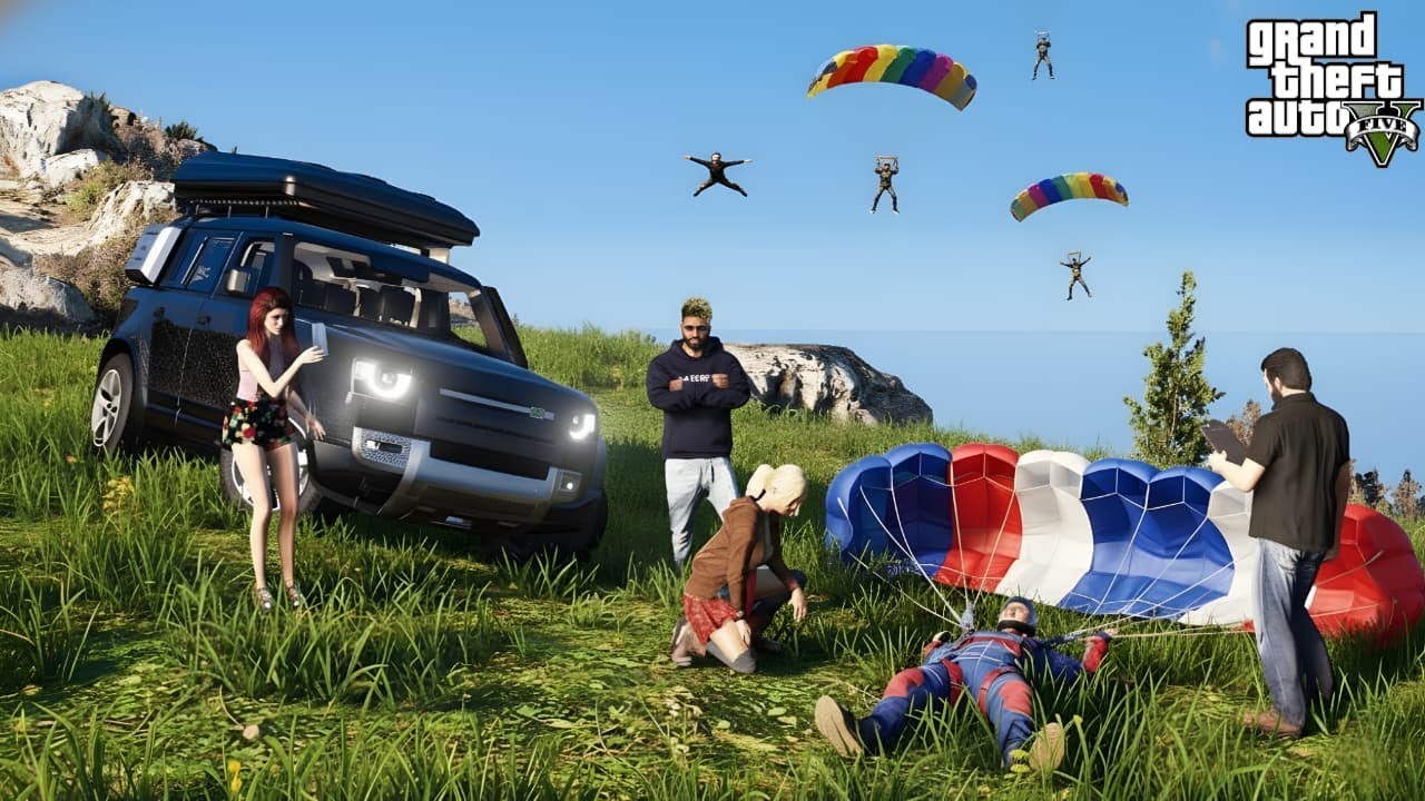 GTA 5: FRANKLIN & SHINCHAN WENT TO SKYDIVING 🥶 #gta5
