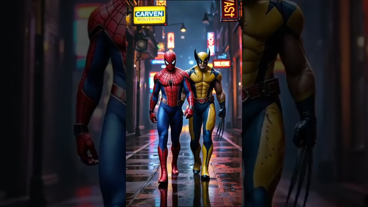AI Spiderman yellow boy mix and one man funny shorts 