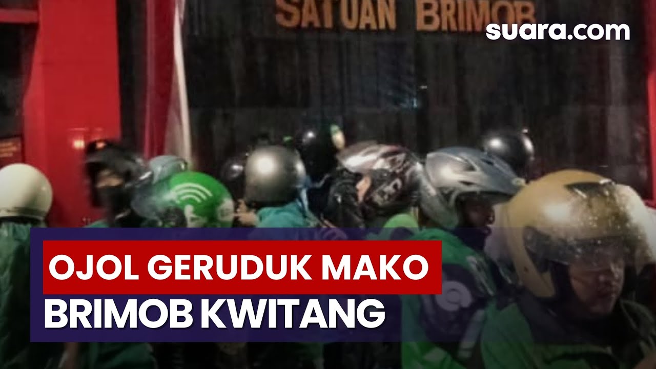 Detik-detik Ojol Geruduk Mako Brimob Kwitang