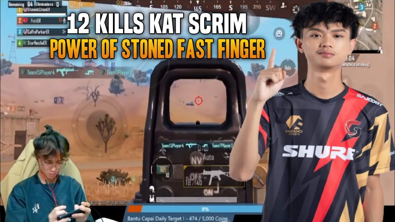 12 Kills Kat Scrim !! Power Of Stoned Fast Finger | Pubg Mobile
