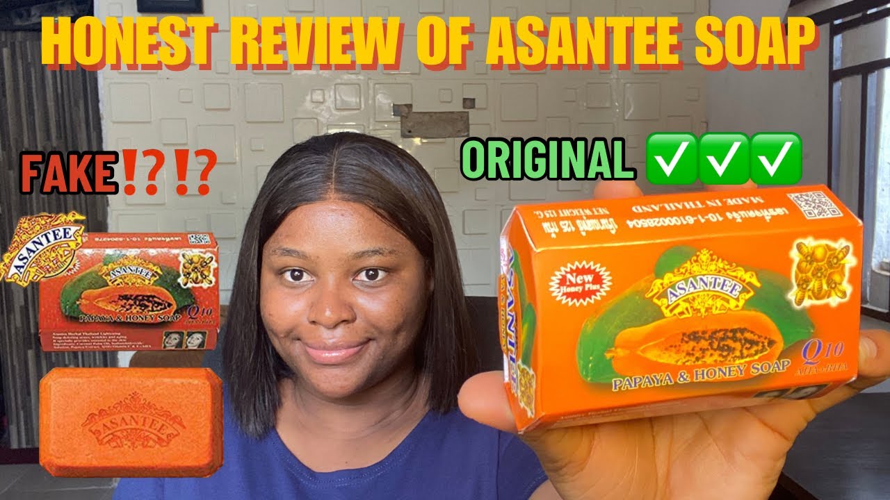 REVIEW OF ASANTEE PAPAYA SOAP| Is it worth it???| HOW TO IDENTIFY THE FAKE AND ORIGINAL ASANTEE SOAP