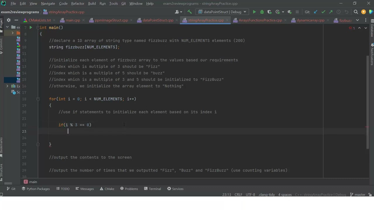 Review Session: C++ Arrays, Pointers, Dynamic Arrays and Structs (Code along with solutions)