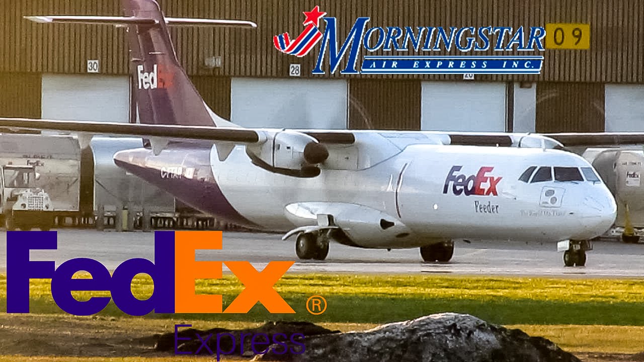 Fedex (Morningstar Express) ATR 72-200F (AT72) landing & taxiing at YMX